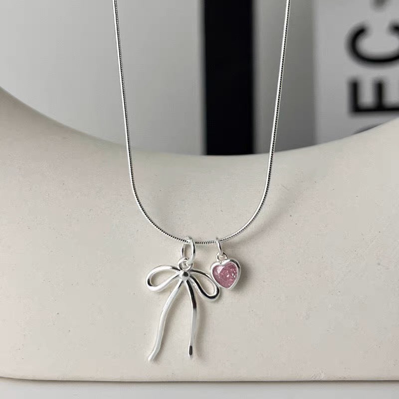 Li Luo New S925Sterling Silver Pearl Necklace Accessory for Women, Non-Fading, High-End Feel, Versatile Spring/Summer Clavicle Chain Wholesale