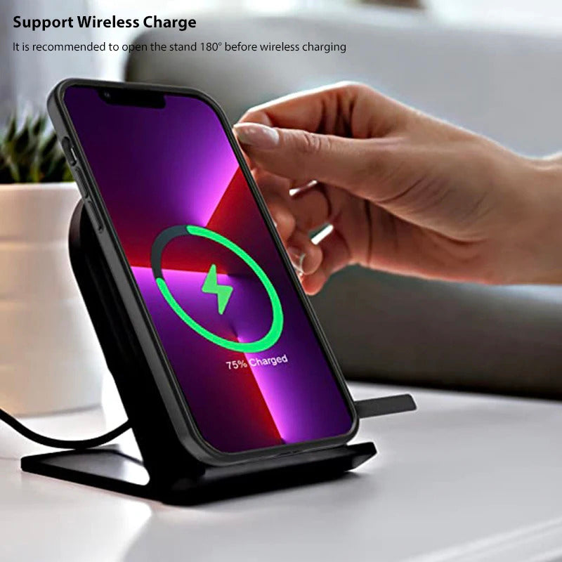 Magnetic Mobile Phone Case with Stand for iPhone 16 14 Plus 15 13 Pro Max 12 11 Cases Protective Apple Cover with Kickstand