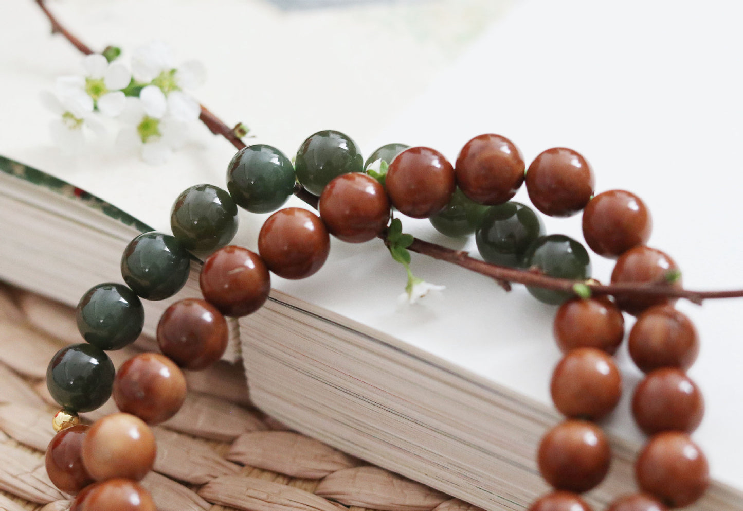 Natural Premium Cook Bodhi Temperament Bracelet Hetian Jade Running Ring Double Circle Artistic Handheld National Style Couple Bracelet