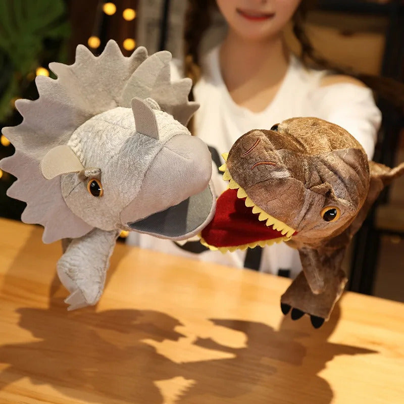 Stuffed Plush Dinosaur Toys Hand Finger Story Puppet Kawaii Dolls Educational Baby Toys Tyrannosaurus Rex Children Gift