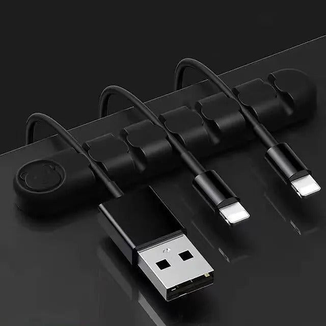 Cable Organizer Silicone USB Data Cable Desktop Management Cable Silicone Clips For Mouse Headphone Earphone Car Wire Holder