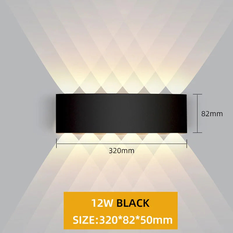 Aluminum LED Wall Lamp Waterproof IP65 interior wall light Up and Down Outdoor Garden Lights Bedroom Living Room Stairs Lighting