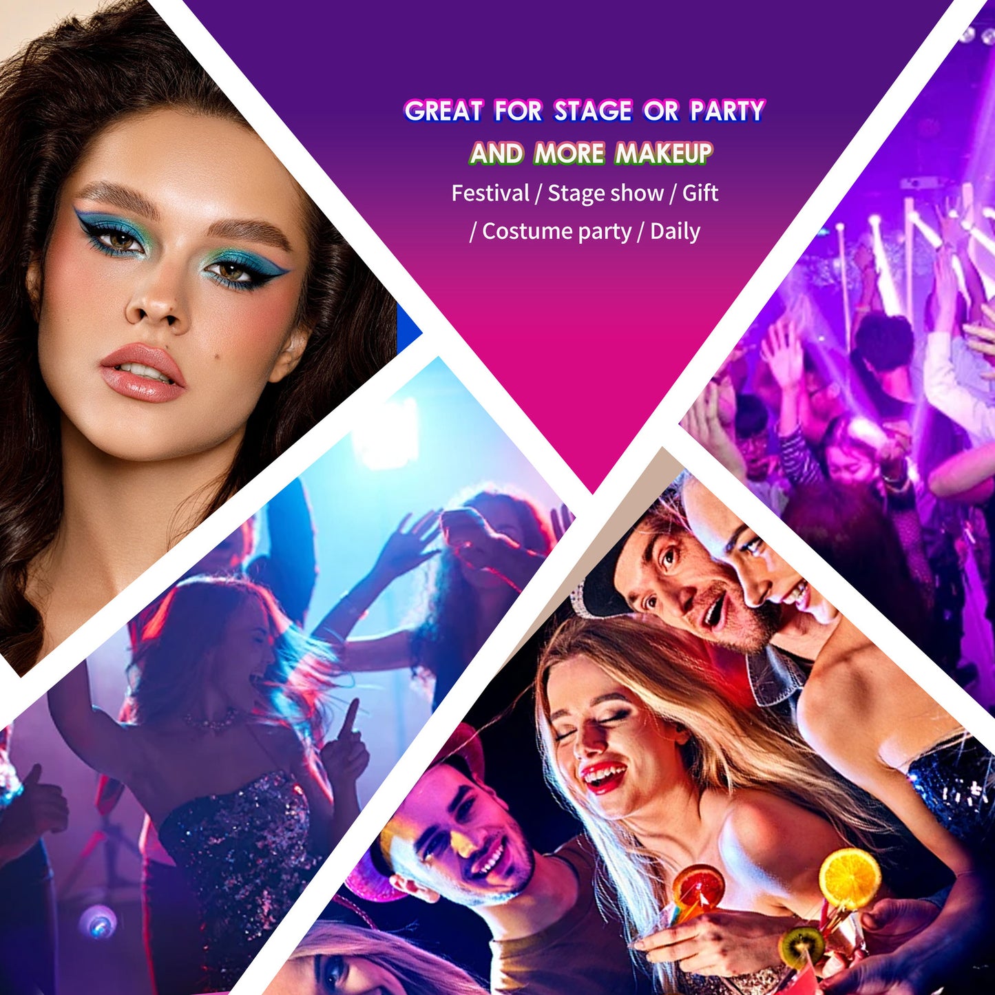 Cross-Border Color Mascara Dual Effect In-Stock Eyelash Primer Curling Waterproof Smudge-Proof Makeup New Product