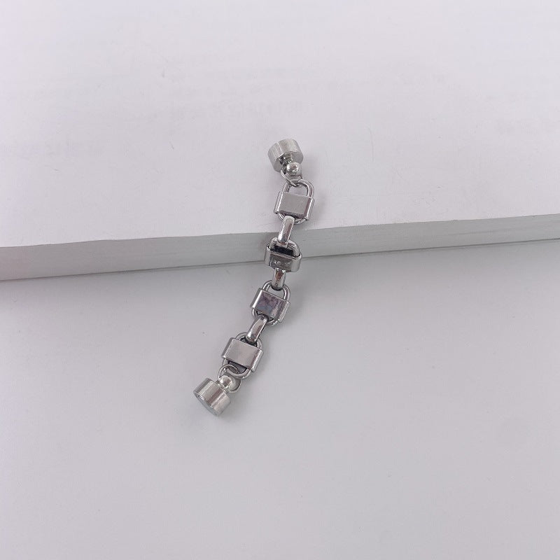 Metal Chain Magnetic Hoop Earrings for Women, Simple Versatile Elegant Non-Pierced Round Earrings, Minimalist Style Ear Jewelry