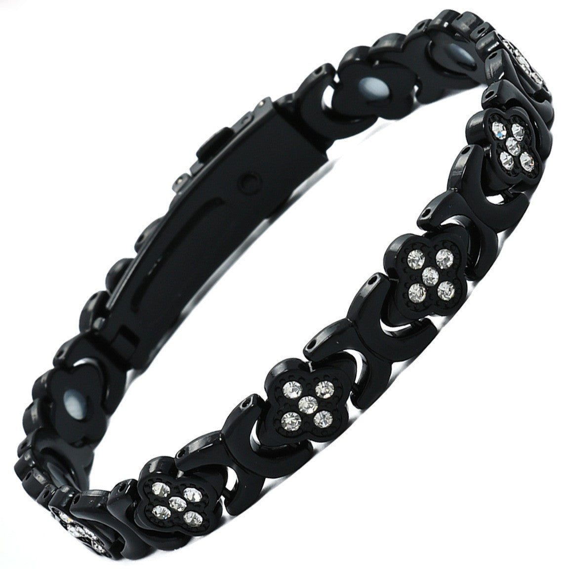 Cross-Border Hot European and American Fashion Detachable Energy Magnet Bracelet Environmental Protection Alloy Diamond Adjustable Women's Bracelet