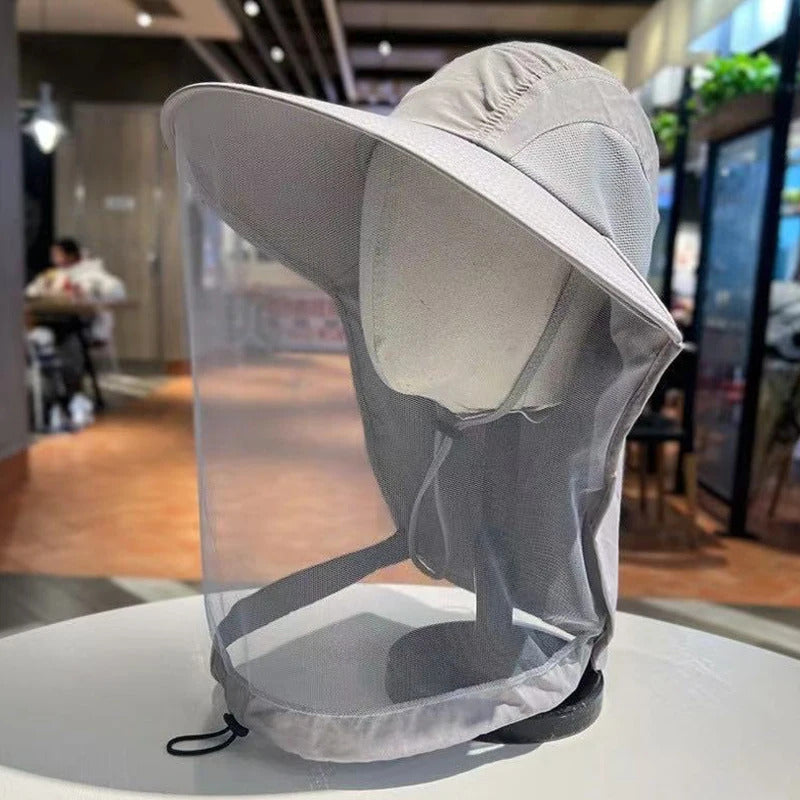 Outdoor Anti Mosquito Hat Summer Anti UV Sun Protective Fishing Cap Breathable Mesh Face Cover Camping Hiking Insect Proof Hat