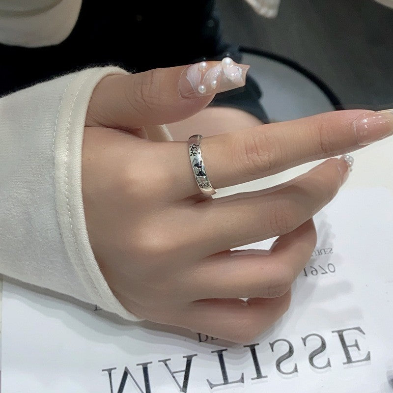 Lightning Ring Men's Light Luxury High-end Sense Distinctive Refined Ring Women