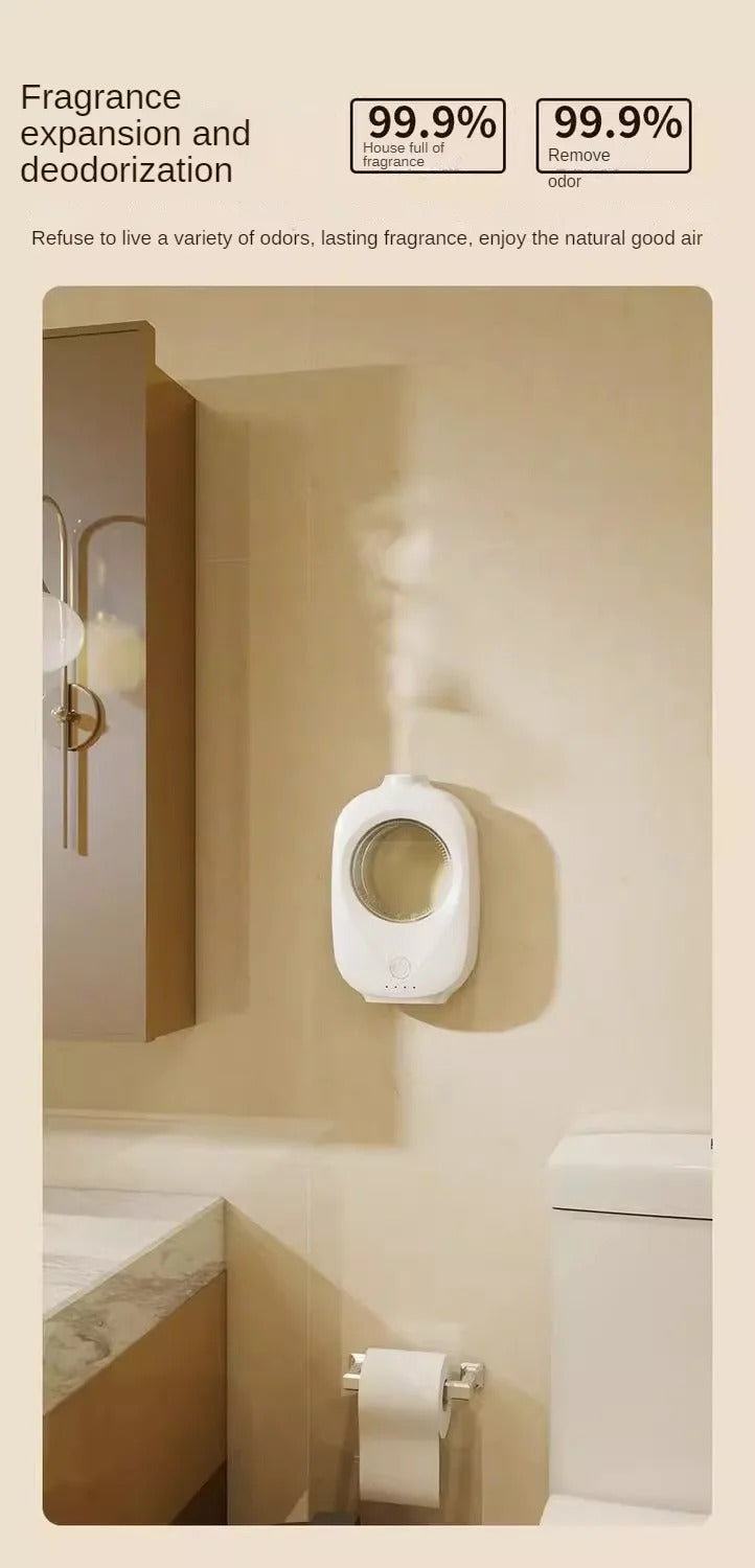 6 Modes Aroma Diffuser Wall Mounted Air Freshener Dispenser Fragrance Essential Oil Air Humidifier Aromatherapy USB Rechargeable