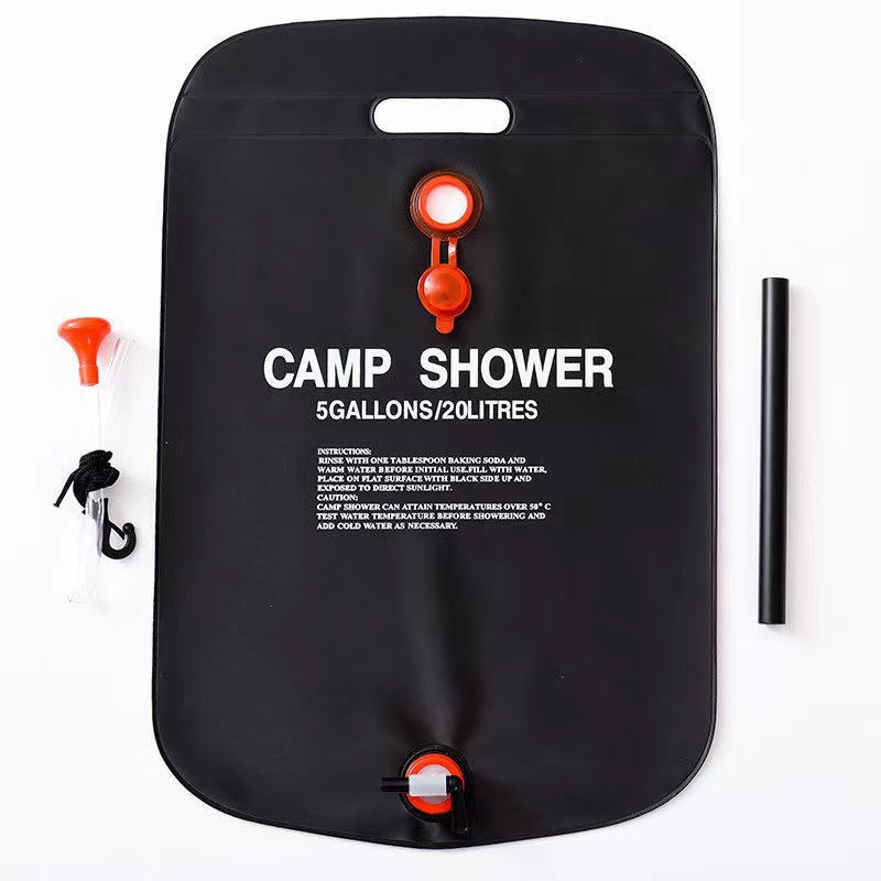 Outdoor Camping Shower Bag 20L Solar Hot Water Bag Outdoor Bath Shower Portable Water Storage Bag