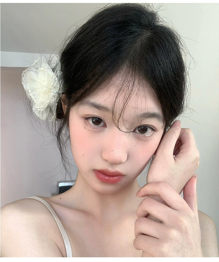 Holiday Organza Flower Barrettes Travel Travel Hair Accessories Atmosphere Clip Duckbill Clip Hairpin Side Clip Headdress