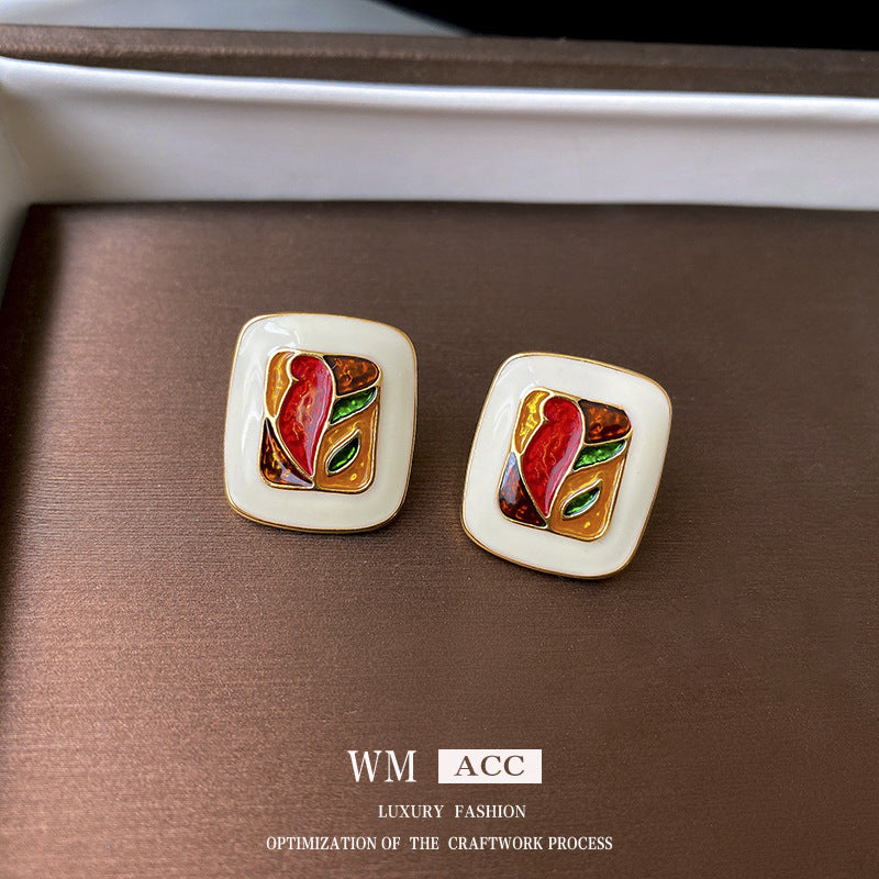 Vintage Earrings Fashion Versatile Ear Jewelry Niche Light Luxury High-end Accessories