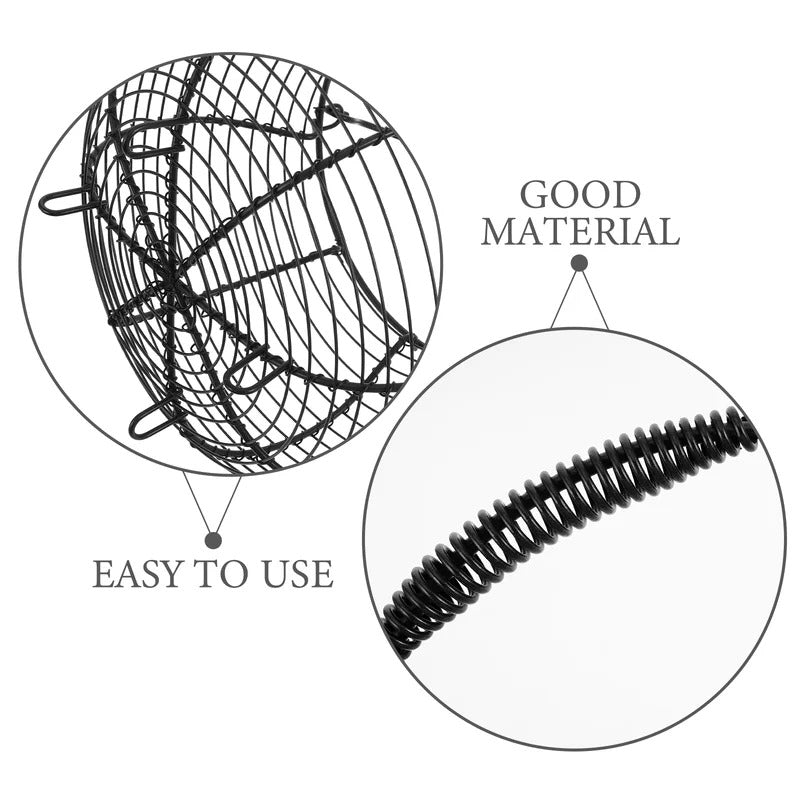 Round Iron Wire Basket Kitchen Grocery Storage Egg Container Vegetable Holder Fruit Baskets Home Storage ganization Iron Round