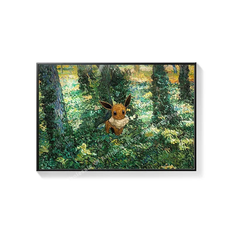 PokeMon Decorations PokeMon PokeMon Pikachu Hanging Paintings Children's Room Cartoon Anime Mural