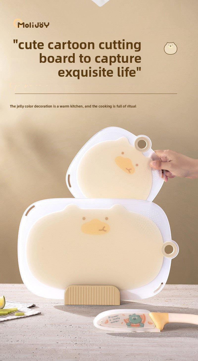 Cute Cutting Board Chopping Board for Fruits Plastic Mildew-Proof Mini Classification Baby Home Small Cutting Board Baby Food Supplement