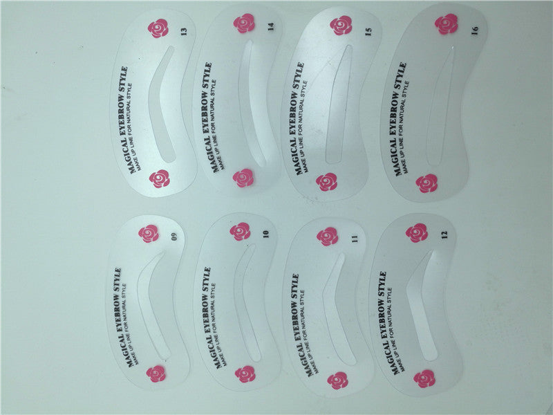 Cross-Border Hot Sale Novice Eyebrow Trimmer 24 Models Suit Eyebrow Stencil Eyebrow Stencil Beauty Tools Wholesale