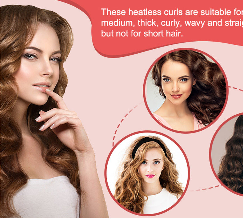 Factory Direct Supply New Satin Heat-Free Hair Curler Set Sleep Hairdressing Lazy Tie-Dyed Curly Plate Hair Curler