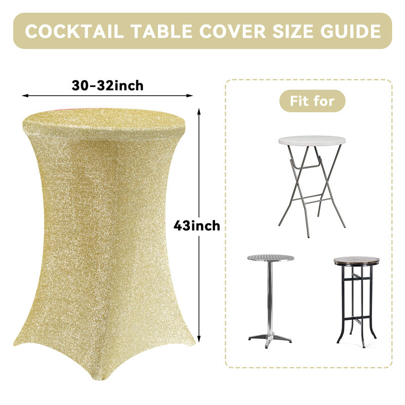 Cocktail Tablecloth Glitter Bar Set New Cocktail Table Cover High-end Feel Cross-border Wholesale Stretchy High Bar Tablecloth