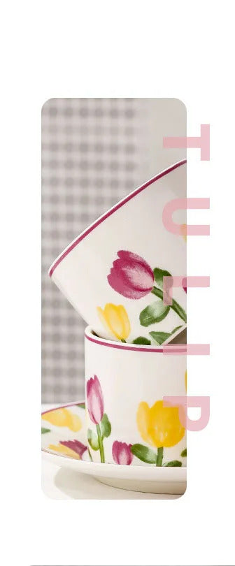 Cute Coffee Cup Set Flower Creative Coffee Cup Korean Style Good Looking Afternoon Tea Coffee Cup A Good Choice For Giving Gift
