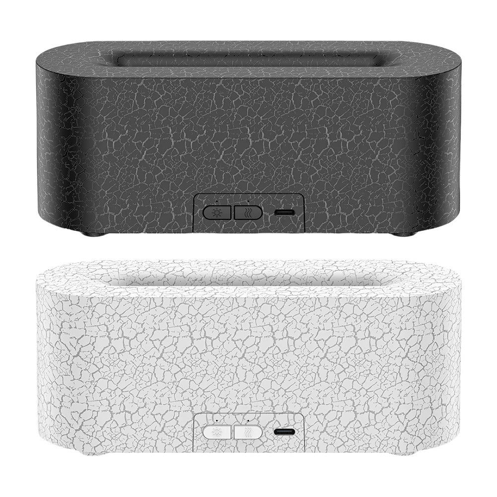 USB 7 Colorful Flame Aroma Diffuser Simulation Flame Humidifier Flame Aromatherapy Essential Oil Diffuser for Spa Yoga Gym