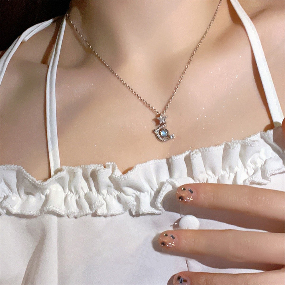 Liluo New S925 Sterling Silver Pearl Necklace Accessories for Women, Non-Fading, High-End Feel, Versatile Spring and Summer Clavicle Chain Wholesale