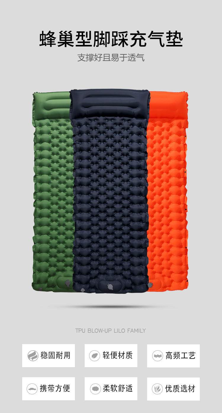 Thickened Outdoor Foldable Portable Tent Nap Mat Ground Mat Moisture-proof Mat Single Double Egg Nest Mat Inflatable Mat