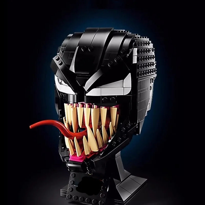 Venom Mini Building Blocks Marvel Carnage Head Super Hero Spiderman MOC 3D Model DIY Bricks Figure Toy For Kid Christmas Gift