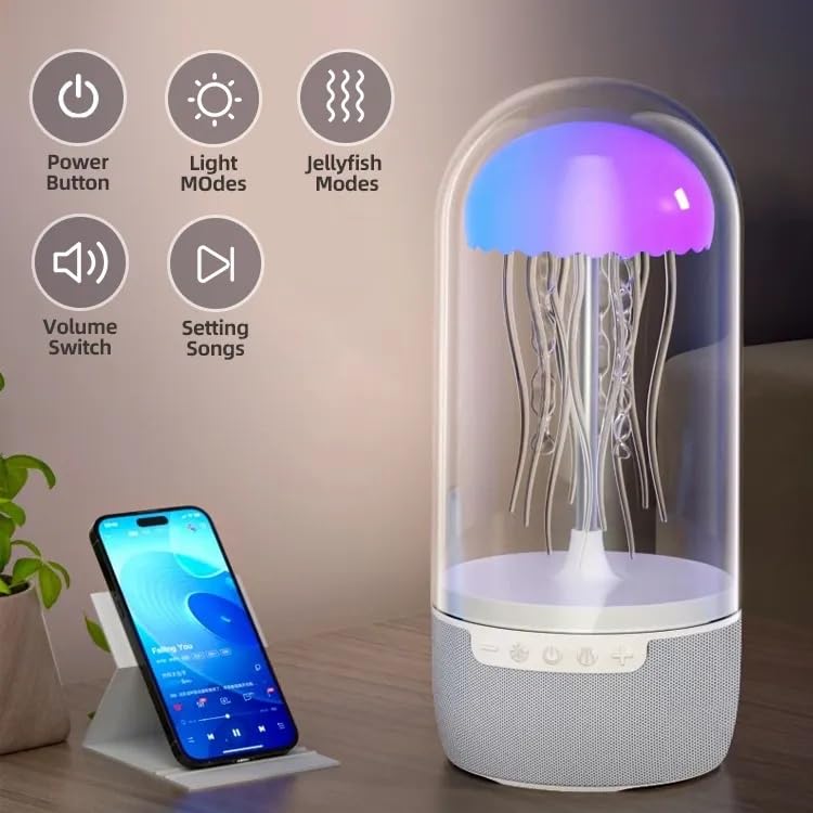 Colorful Jellyfish Lamp & Bluetooth Speaker