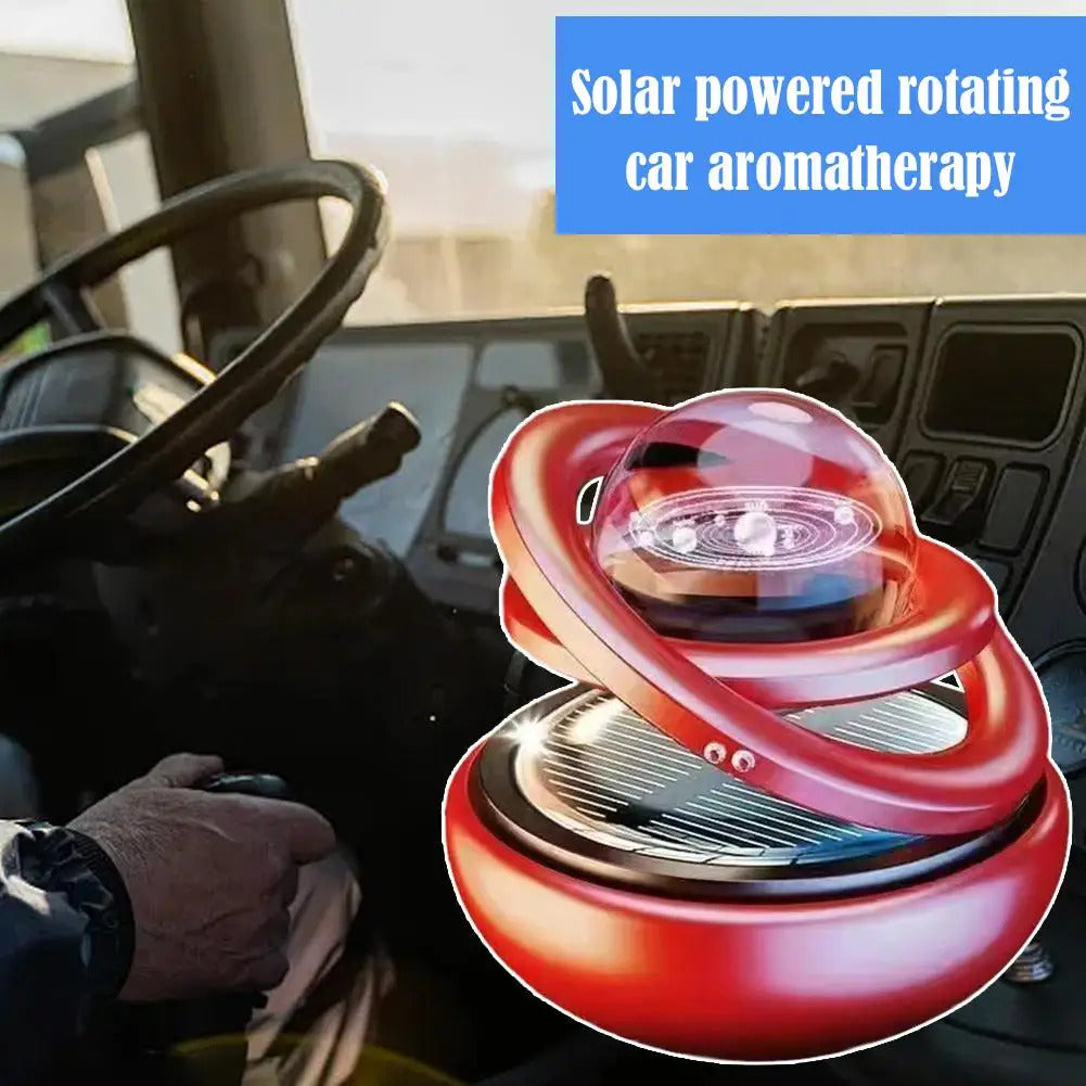 Car Solar Aromatherapy Ornaments Car Double Suspended Crystal Ball Aromatherapy Perfume Ornaments Creative Ornaments