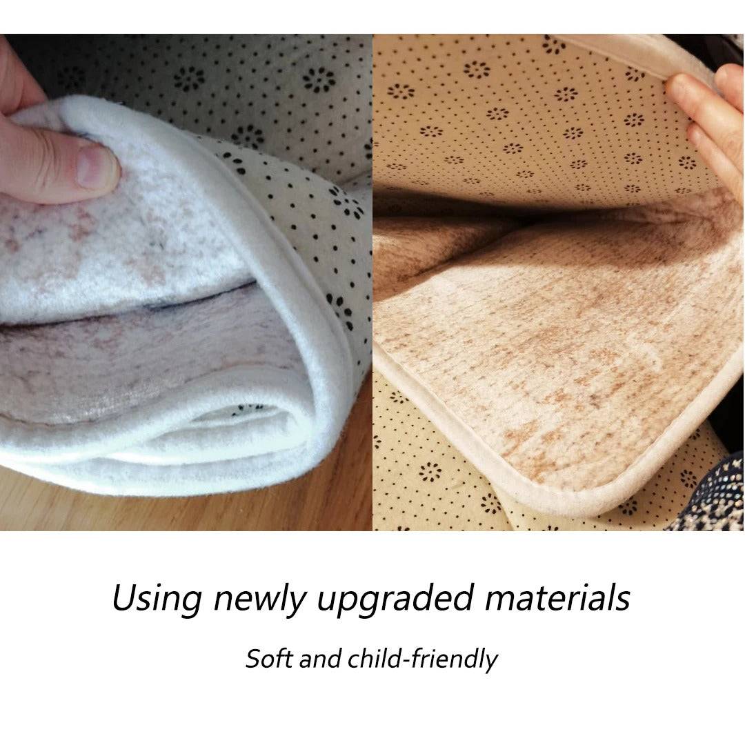 Luxury Modern Geometric Living Room Carpets Home Decoration Golden Green Rugs for Bedroom Washable Fluffy Large Area Mat Bedside