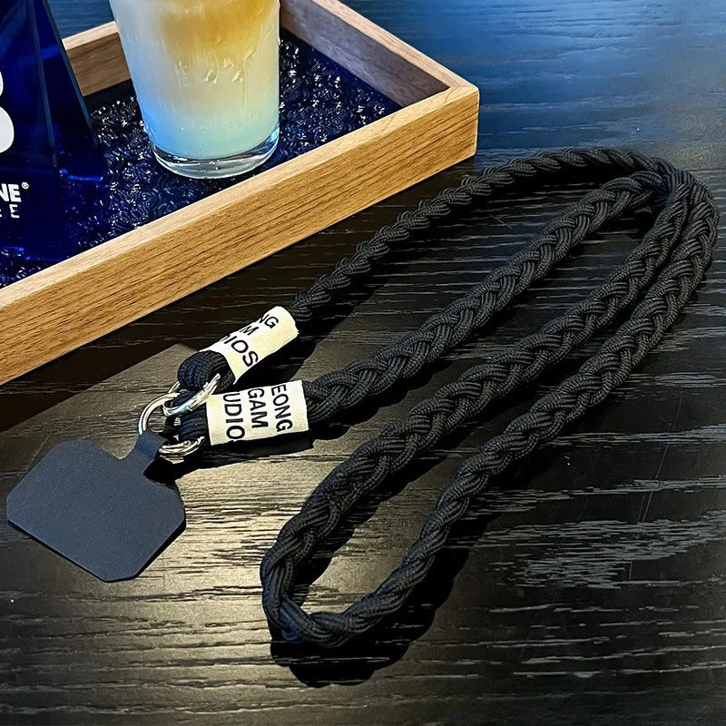 Phone Woven Long Lanyard Outdoor Mobile Phone Shoulder Hanging Strap Anti Loss Lanyards Neck Strap Keychain Chain Rope Gift