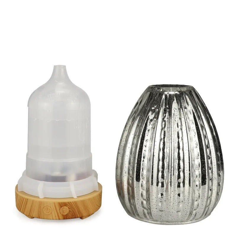 3D Air Humidifier Glass Aromatic Machines Ultrasonic Essential Oil Aroma Diffuser 4 Timing 7 LED Lights 100ml for Home
