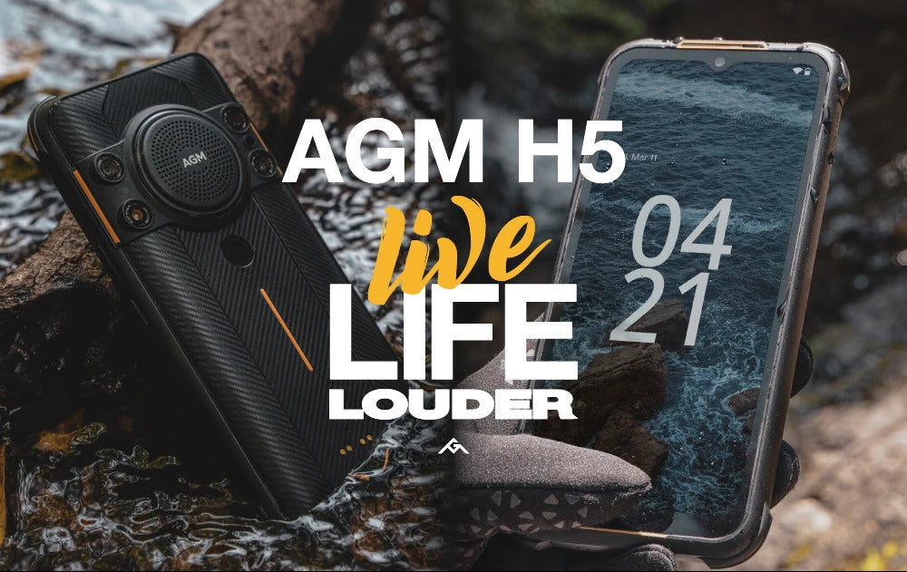 AGM H5 6+128G Rugged Smartphone Large Capacity 7000MAH IP68/IP69K Cell Phone 3.5W Loud Speaker Night Vision