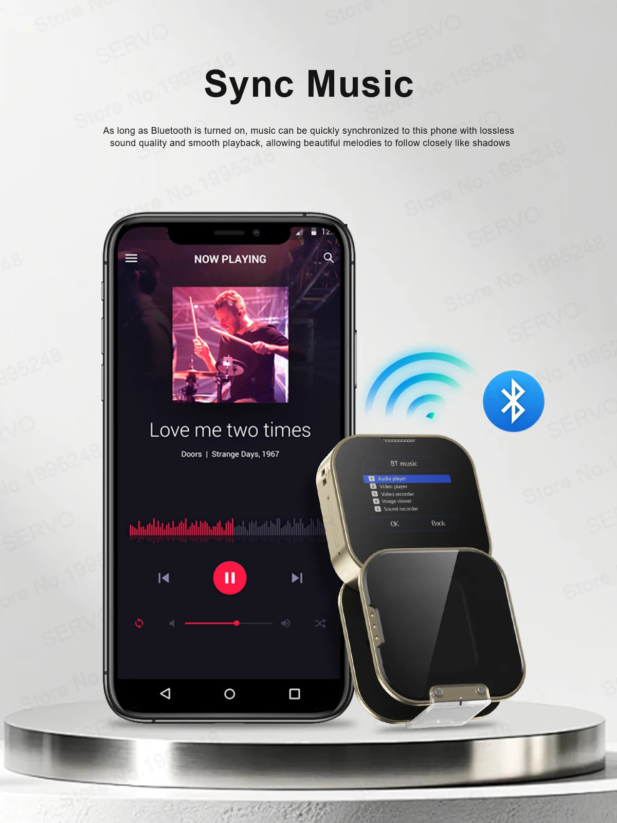 SERVO i19 Rotate Small Box Touch Mobile Phone 2SIM Standby Magic Voice Bluetooth Sync Music Torch Mini Rotation Cellphone Type-C