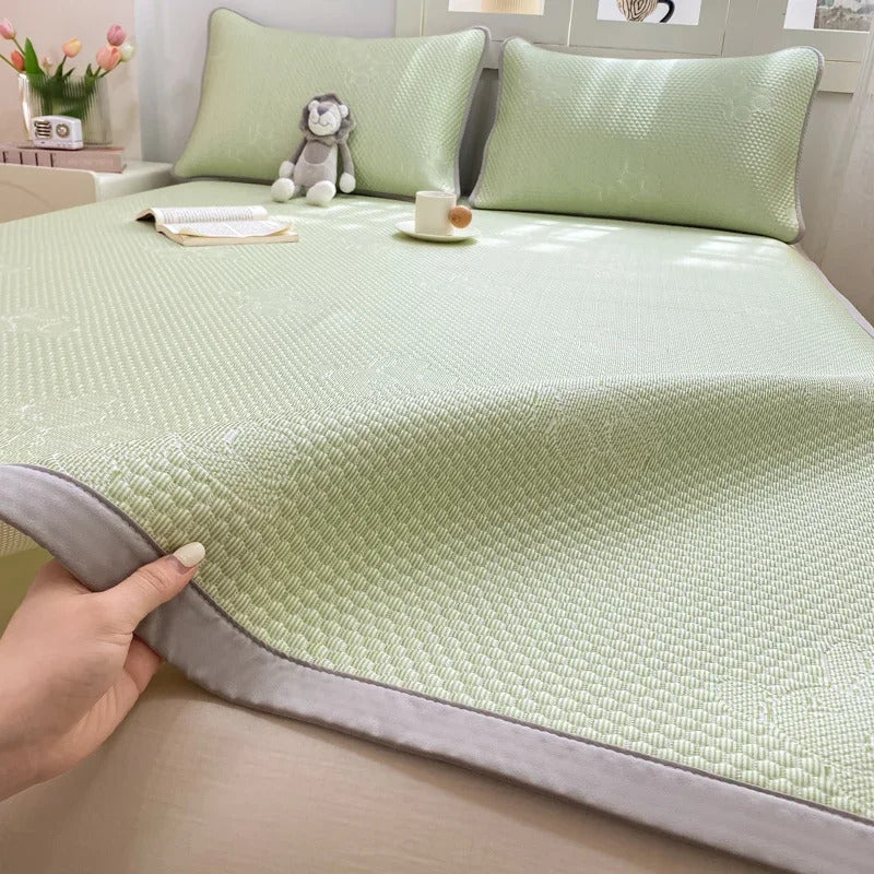 New Ice Bean Summer Mat for Bed  Air-Permeable Sleeping Naked Cooling Mat Adult Child Coolness Soft Bed Mat Cool Down Bed Pad