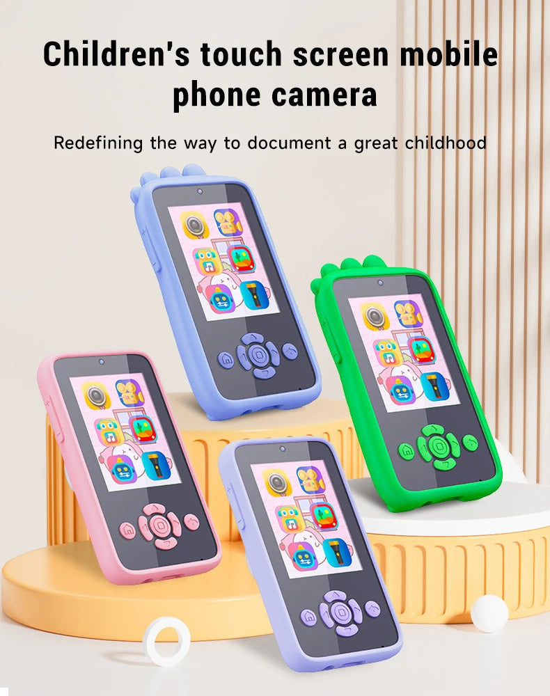 Baby Phone Toys Smart Phone Camera Toys Cartoon Musical Mini  Cellphone Learning Toy Silicone cover Toy Kids Digital Camera Gift