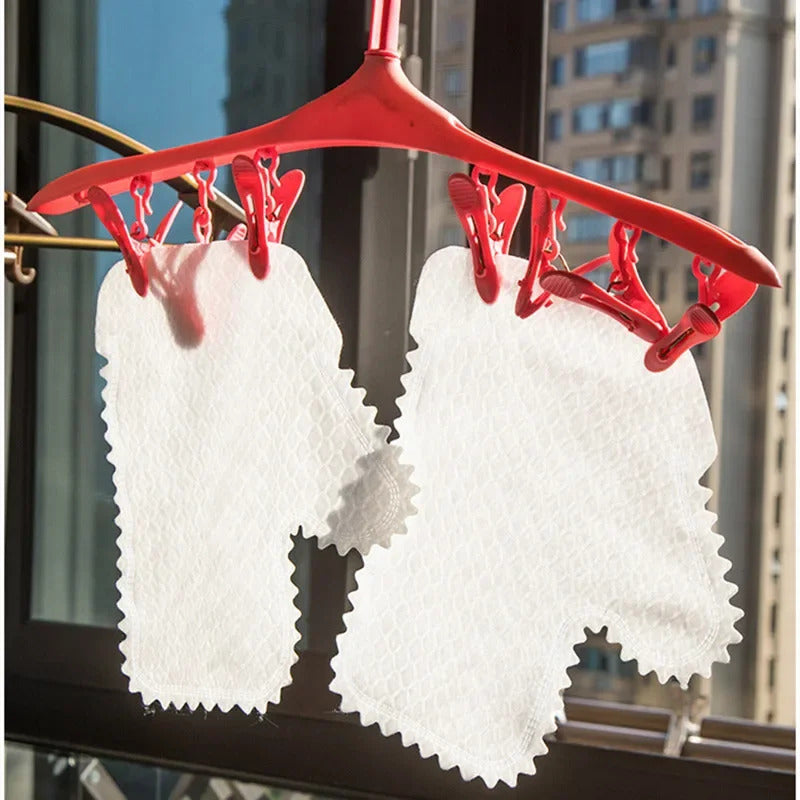 Dust Wipe Mitt Reusable Dusting Glove Microfiber Dusting Cloth Dual-Sided Feather Duster Pet Hair Cleaner for House Kitchen