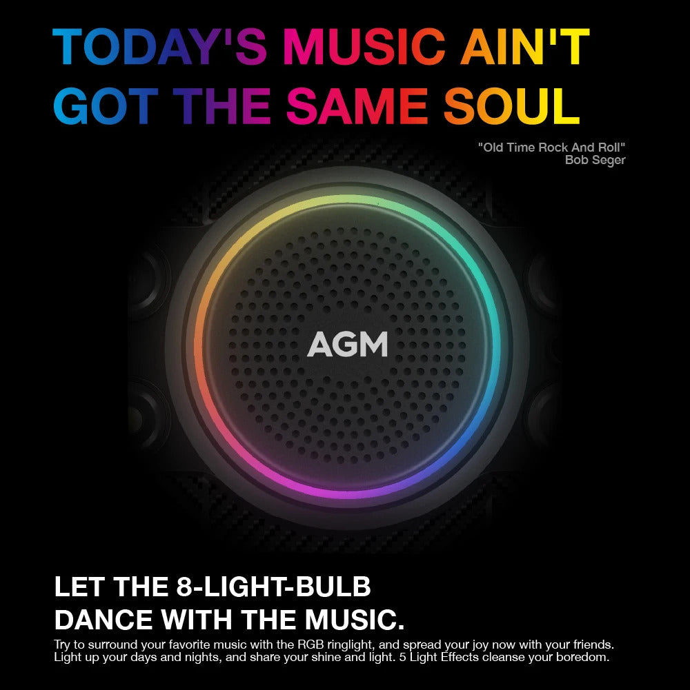 AGM H5 6+128G Rugged Smartphone Large Capacity 7000MAH IP68/IP69K Cell Phone 3.5W Loud Speaker Night Vision