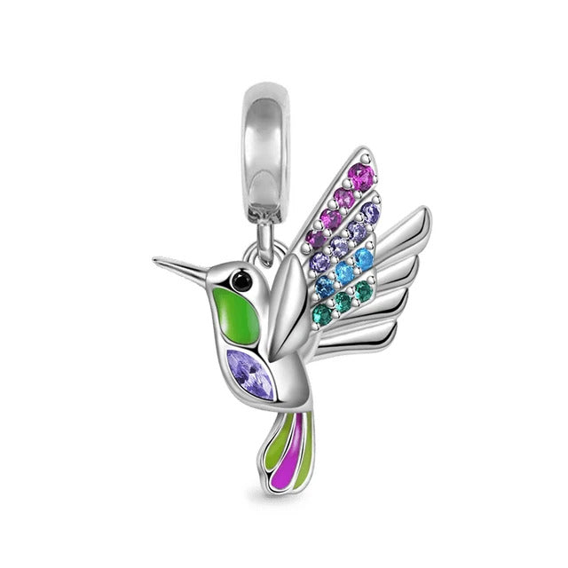 New 925 sterling silver hummingbird swallow pendant bead decoration Fit original European bracelet jewelry DIY women's jewelry