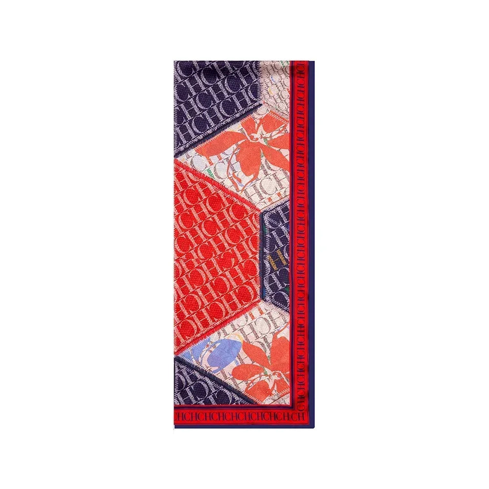 A Fashionable Style Silk Material 180-70cm Women's Silk Scarf Men's Decorative Sunshade Warm Lightweight Gift Box Packaging