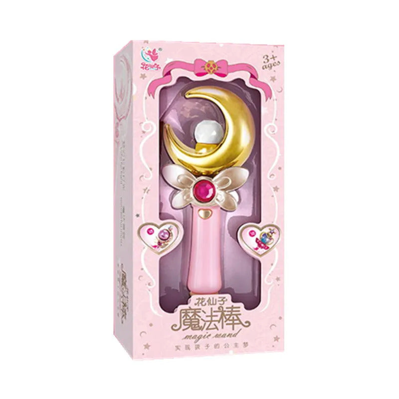 Flower Fairy Glowing Sound Effects Stars Magic Wand Children Magic Fairy Princess Costume Props Dollhouse Party Favor For Girls