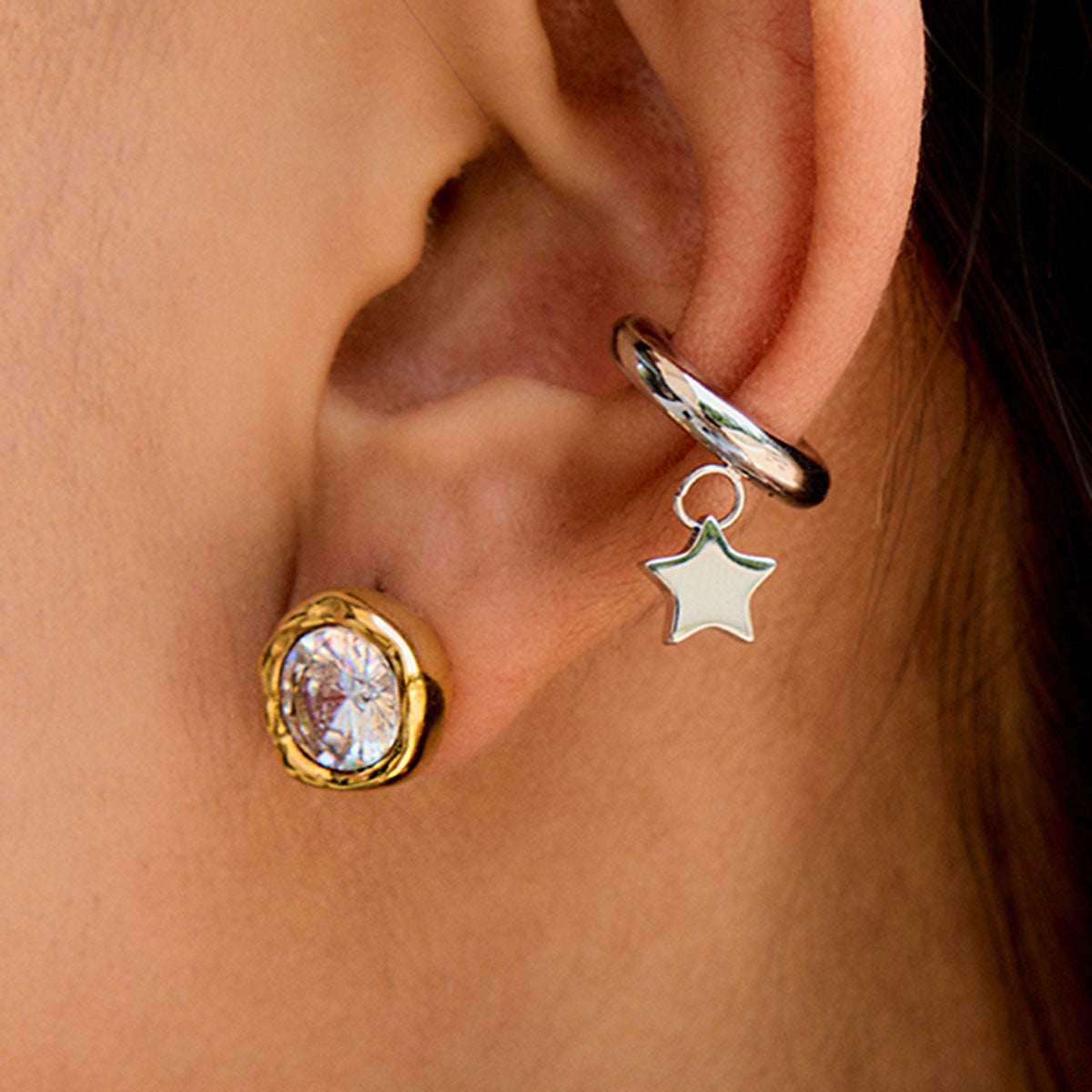 Stainless Steel Earrings Light Luxury High-end Titanium Steel Earrings Cross-border Hot-selling Jewelry Women Non-fading Earrings