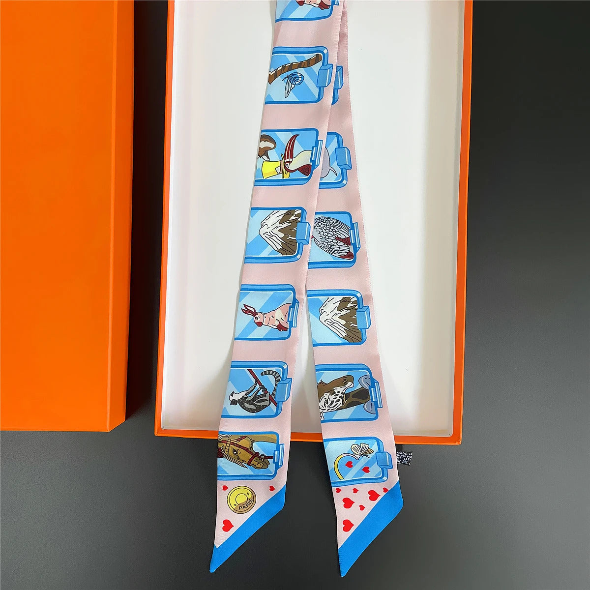 Brand Design Twill 100% Silk Scarf Luxury Fashion Scarf Women Foulard Skinny Bag Scarves New Hot Neckerchief Hair Headband