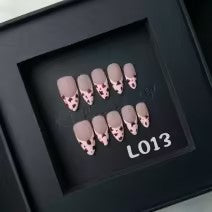 Wearable Handmade French Cat Eye Leopard Print Light Luxury Elegant Ins Wearable Nail Art Stickers Finished Hot Item