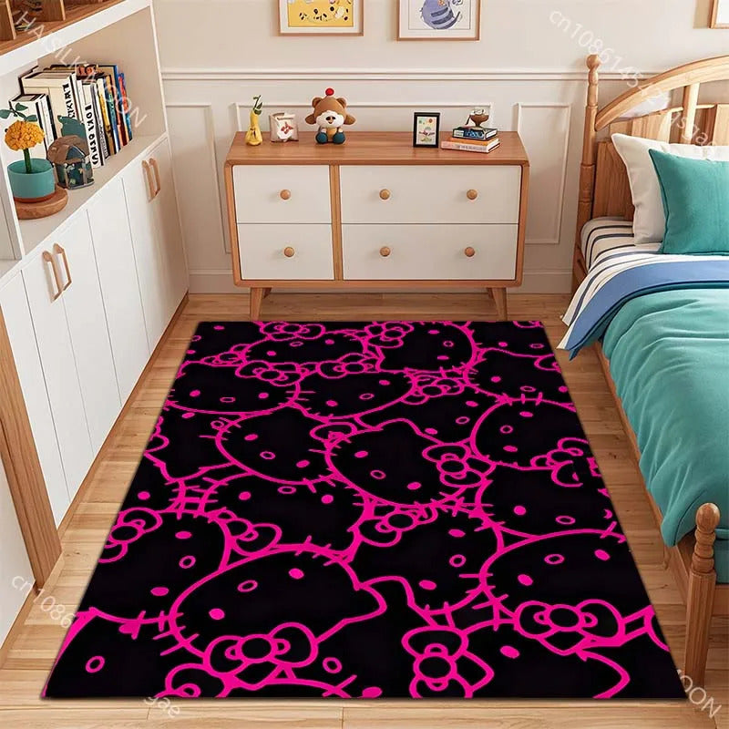 Kawaii Sanrio Hello Kitty Print Carpet for Bed Room Home Decor Children's Crawling Mat Doormat Living Room Rugs Sofa Floor Mat