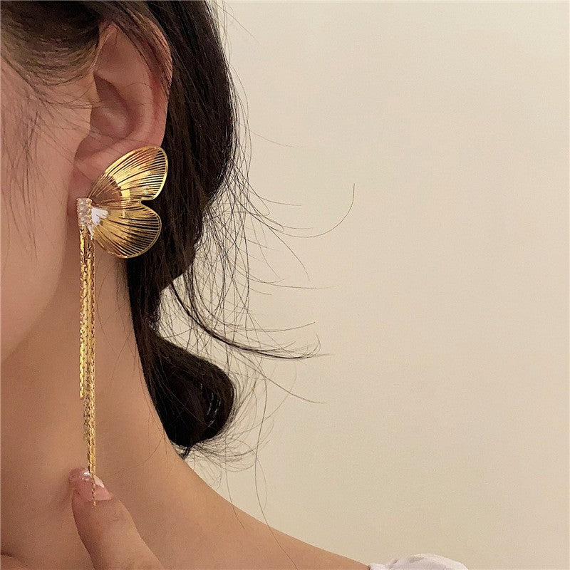 One Cold Style Simple Metal Earrings Retro High Fashion Style Texture Round Earrings