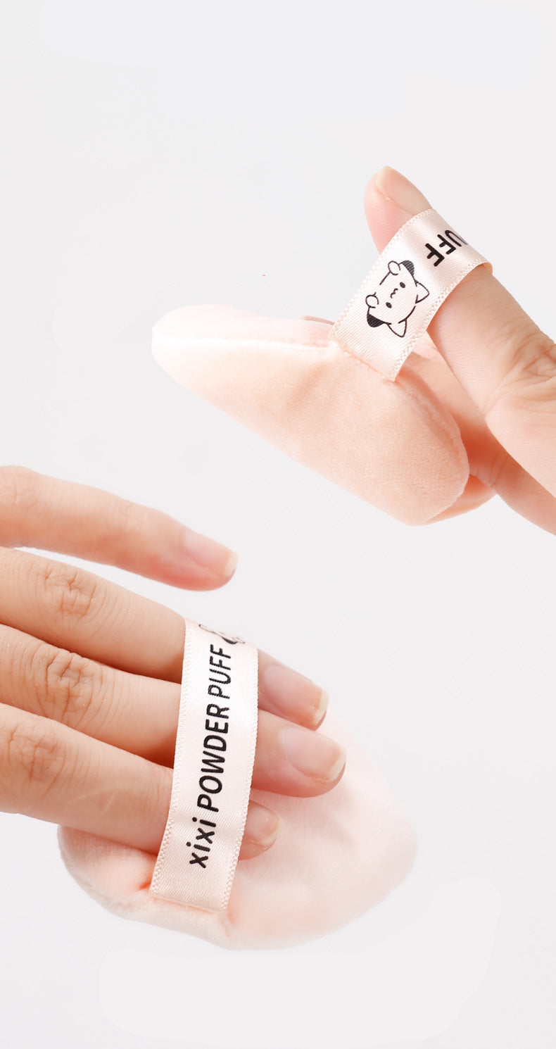 xixi Heart Peach Short Velvet Setting Powder Puff Flocked Soft Non-Powder-Absorbing Makeup Sponge Tool for Studio Use