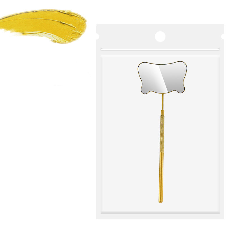 Hot-Selling Cross-Border Stainless Steel Grafting Flowering Auxiliary Tool Special Makeup Beauty Mirror Eyelash Inspection Mirror Eyelash Extensions