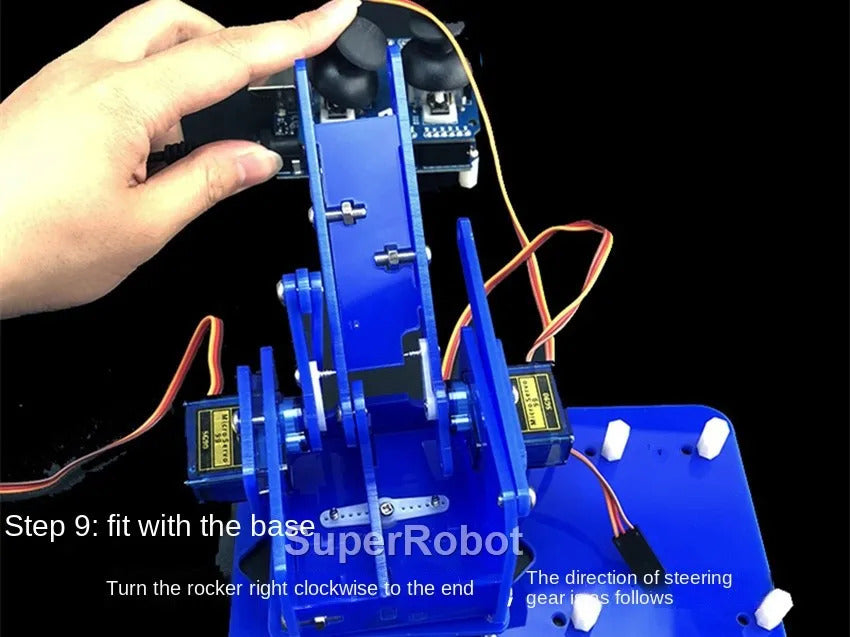 SG90 4 Dof Unassembly Acrylic Mechanical Robot Manipulator Claw For Arduino Robot Arm DIY Kit UNO Programmable Robot Starter Kit