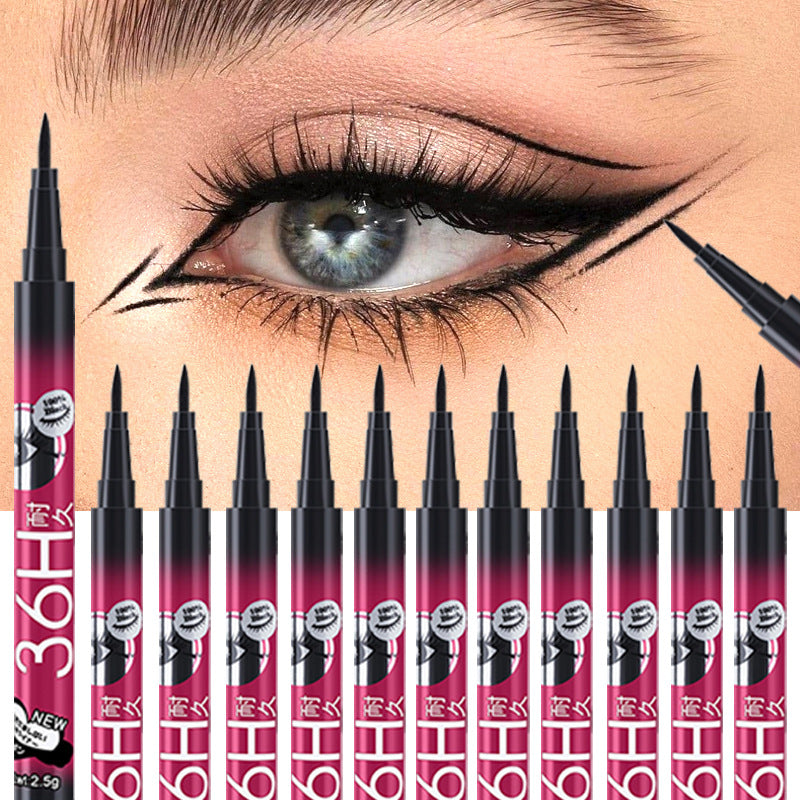 Cross-Border Wholesale MAYBELUCKY 36H Eyeliner Ultra-Fine Waterproof Smudge-Proof Long-Lasting European and American Export Eyeshadow Liquid