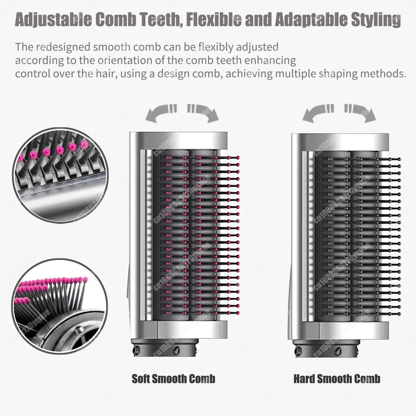 Cyan Hair Dryer Curling Attachment 30/40mm Auto Curling Nozzle For Dyson Supersonic&HS01/05 Airwrap Large Firm Smoothing Brush